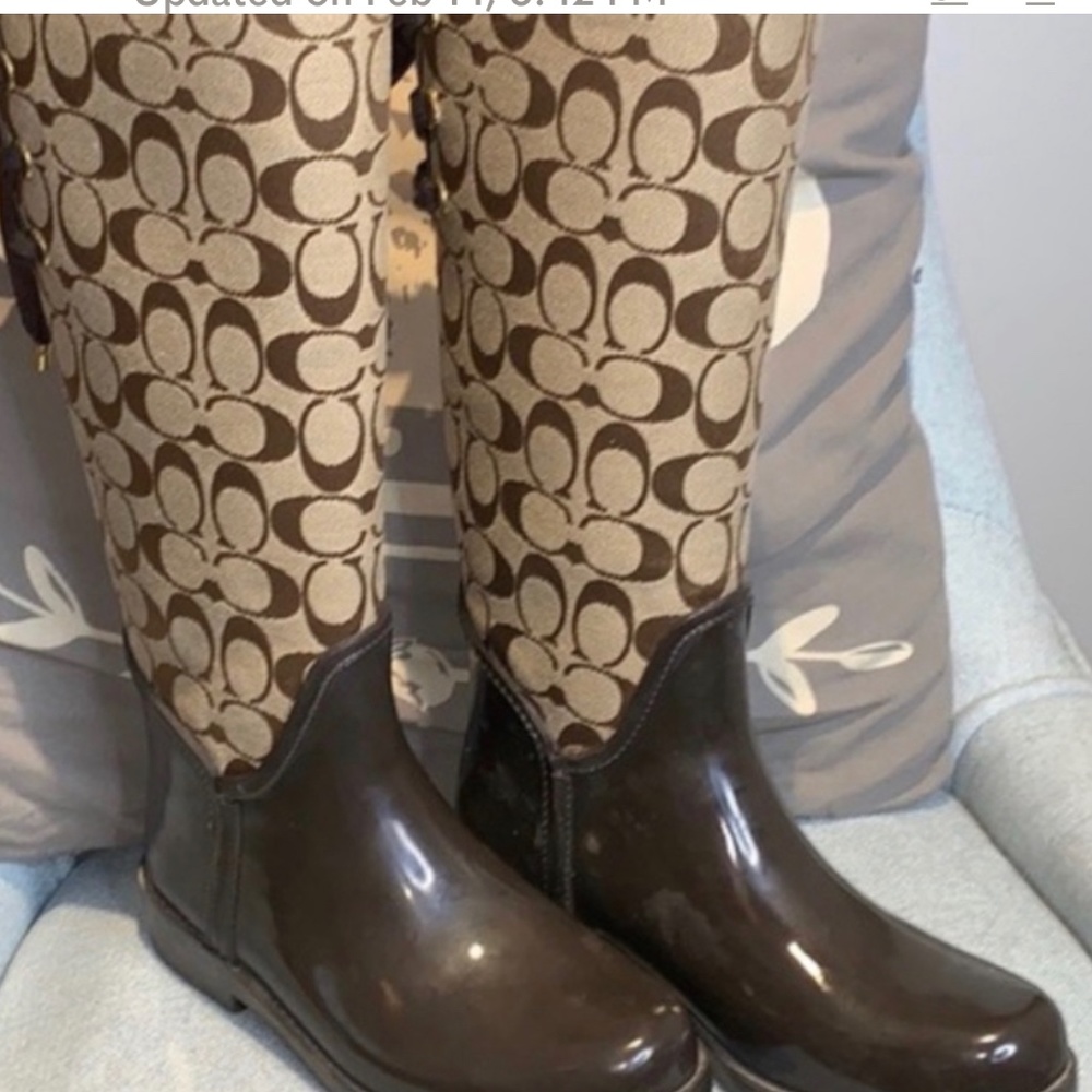 Coach rain boots